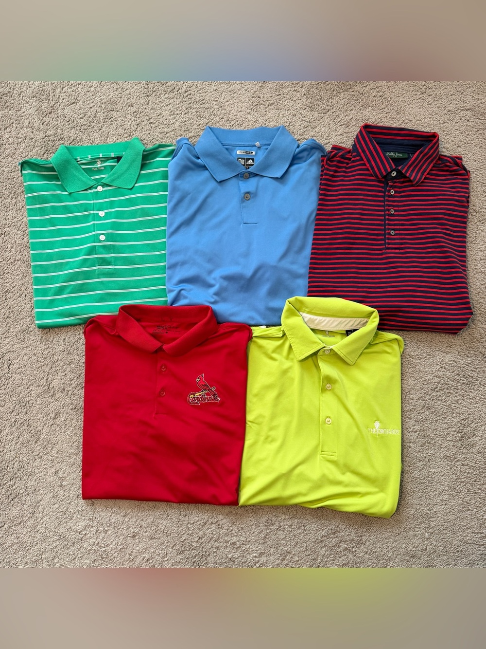5-Shirt St. Louis Golf & STL Cardinals Polo Lot